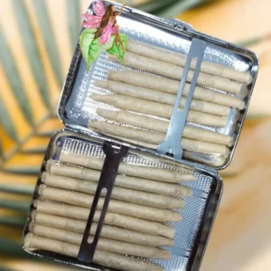 Cigarrera metalica con 16 cigarrillos